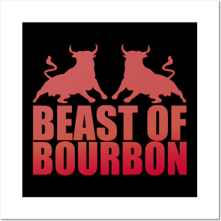 Beast of Bourbon Bison Buffalo Party Gift Posters and Art